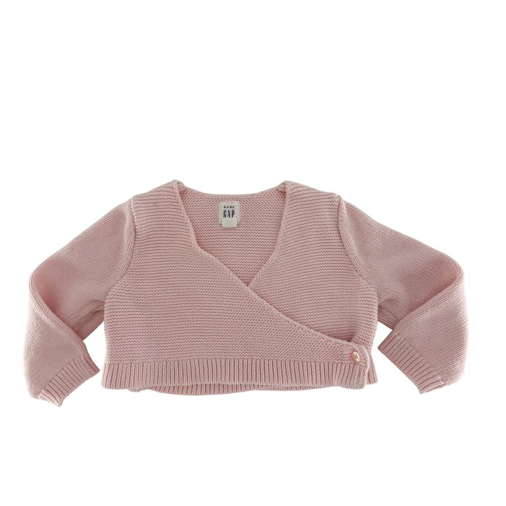 Baby Gap Pink Knit Wrap Cardigan‎ Sweater 6 12 Months